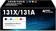 131X 131A Toner Cartridge 4 Pack Compatible for HP 131A 131X CF210A CF211A CF212A CF213A Work for HP