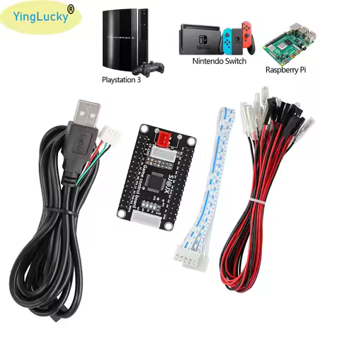 NEW Zero Delay Arcade USB ENCODER PC PS3 Switch Raspberry Pi Nintendo TO JOYSTICK FOR 5PIN JOYSTICK 