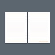 【精油香氛筆記本】六孔活頁款-補充內頁-橫線