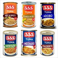 555 Canned Tuna (Flakes in Oil/ Afritada/ Adobo/ Caldereta/ Mechado/ Hot & Spicy)