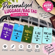 Personalized PVC Luggage Tag Custom Name Bag Tag Travel Essentials Glitter Baggage Tag Souvenir