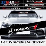 Honda Car Front Rear Window Sticker Car Windshield Decal Waterproof Sunshade Car Windshield Banner f