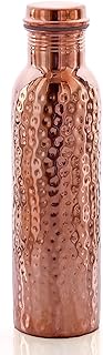 2activelife Copper Water Bottle Hold 1000 ML water Copper Bottle Joint free and Leak Proof Copper Water Bottle for Ayurvedic Health Benefits (Hammered Bottle 1000 ml)