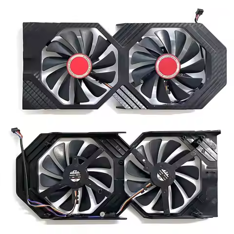 New For XFX Radeon RX580 588 590 598 GTS BLACK EDITION OC Graphics Card Replacement Fan panel with f