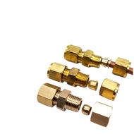 Copper tube fitting connector for humidifier and air conditioner accessories, double-ended6 8 10mm Q
