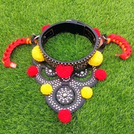 kalung domba gongseng dari kulit asli buatan garut untuk perhiasan domba membuat penampilan nya sang