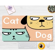 Cute Cat and Dog Desk Mat, Cute Desk Pad, Extra Large Desk Mat, Desk Mat Cute, Extended Mouse Pad, Cat Cute Mouse Pad