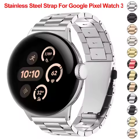 Stainless Steel Strap for Google Pixel Watch 3 Bracelet Metal Correa Replacement NoGaps Band For Goo