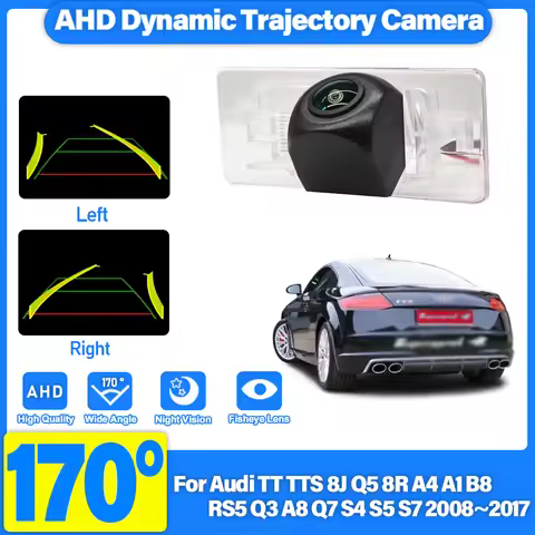 170 Degree AHD 1280x720P Fisheye Lens Rear View Camera For Audi TT TTS 8J Q5 8R A4 A1 B8 RS5 Q3 A8 Q