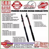 Joran Alat Pancing Ikan Udang Model Antena Teleskopik Bahan Serat Fiber Kuat Ringan