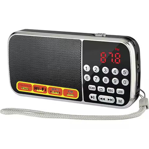 EONKO L-088VAM Multi-functional Digital MP3 Radio Speaker with Bluetooth AM/FM TF USB AUX Flashlight