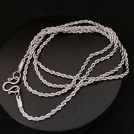 2mm Thickness Stainless Steel Rope Chain One Hook Amulet Necklace.