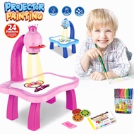Projector Educational Kids Art Desk LED Drawing Table Toy Children Pad Painting for
