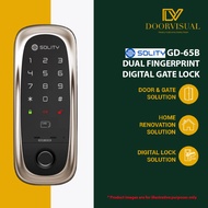 Solity Dual Fingerprint Digital Gate Lock – GD-65B