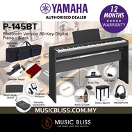 Yamaha P-145BT Bluetooth 88-Key Digital Piano with Original Adapter - Black (P145 P145BT P45 P-45) R