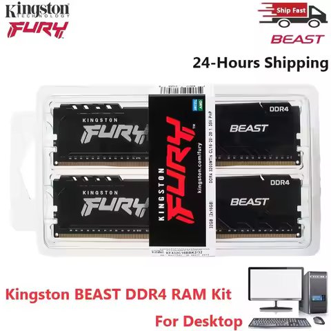 Kingston BEAST DDR4 Desktop RAM Memory DIMM 16GB(2x8GB) 32GB (2x16GB) Kit 2666MHz 3200MHz 288Pin Des