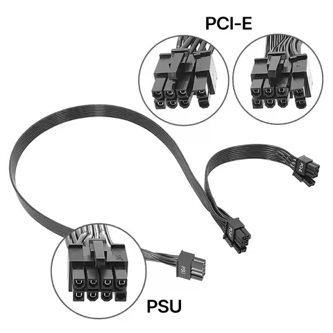 PCIe 8pin To 6+2Pin Power Supply Cable GPU 8 Pin To Two 6+2 PSUs Modular Cable For Corsair Graphics 
