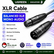 UGREEN XLR to XLR Cable 3-Pin Microphone Cable Male to Female Clear Stereo Extension Lead Mic Extend