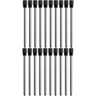 PASISIBICK 2.75'' Black Ink Crystal Pen Refills, Standard D1 Ballpoint Pen Refill (Remove Black Hat)