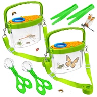 2Sets Bug Catcher for Kids- 2 Carrying Ways, Handle and Strap, Sturdy Kids Bug Catching Kit, Kids Bu