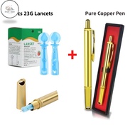 OGO Pen Bekam/采血笔+ 50pcs 23G Kotak Jarum Bekam / Alat Bekam Bekam Pure Copper Gold Color Pen