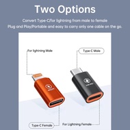 For lightning Female to Type C USB Male Adapter PD 30W 27W iOS Fast Charging Cable For iPhone 15 14 
