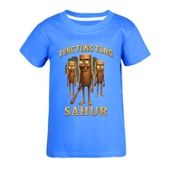 NEW Kids Tung Tung Tung Sahur Cosplay Costume Italian Brainrot Animals Boy Jumpsuit + Mask Set Hallo