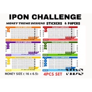 Peso Bills Ipon Challenge Chart Paper Labels & Sticker Money Organizer 20 50 100 200 500 1000