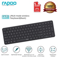 Rapoo E9350L Papan Kekunci Wayarles Boleh Dicas Semula Pelbagai Mod Bluetooth Berbilang Peranti Untu