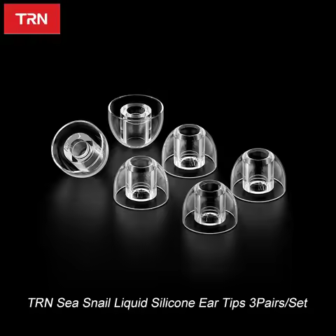TRN Sea Snail High-Transparency Liquid Silicone Eartips Noise Cancelling Earphone Covers For TANGZU