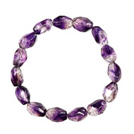 【正佳珠寶】紫超七 頂級冰淨體紫超七 17.8g 隨形紫超七水晶手珠