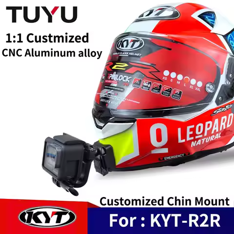 TUYU For KYT R2R Customized Motorcycle Helmet Chin Mount for GoPro hero12 11 10 Insta360 One X3 X2 R