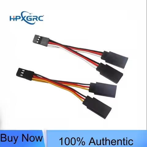HPXGRC RC Servo Y Extension Cable - 1-to-2 Male-Female Splitter, 7CM for RC Servos & RC Helicopter A
