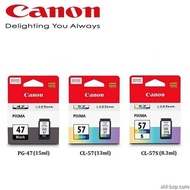 CANON PG47 PG-47 (BLACK) CL57 CL-57 & CL57S CL-57S (COLOUR) INK CARTRIDGE