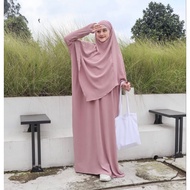 Abaya & French Khimar Jema | Abaya & Hijab veil | Modern Syar'i Hijab Abaya set 2026 | Abaya + syar'