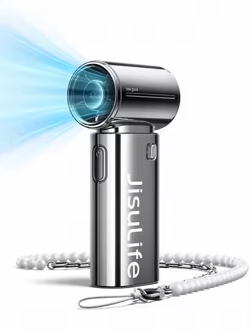 JISULIFE Portable Handheld Turbo Fan Life 9 Electroplate Plus Fashionable 5000mAh High-performance S