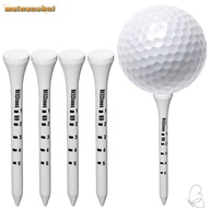 MAINAUSHUI 100pcs White Striped Golf Tee, 69/83mm Digital Scale Golf Wood Tees, Professional Wooden 