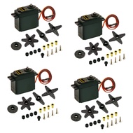 V TELESKY 4Pcs Micro Servo Motor MG995 180° Metal Gear High Speed Torque Servo for Smart Car, Robot,