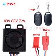 Ebike Alarm System 48V 60V 72V With Two Switches For Electric Bicycle Scooter Motorcycle Tricycle Eb