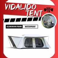 Vidalido Camping tent 2 Rooms 1 Hall Fully Automatic Family Tent Rainproof Tent Double Layer vidalid
