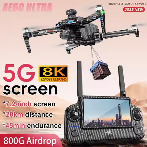 AE60 Ultra Professional Drone With 8K Camera GPS 3-Axis Gimbal Obstacle Avoidance Touch Screen FPV B