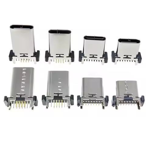 50Pcs Type-C 16P Female Socket Vertical in-line Plug/SMD USB Charging Interface 8.8/9.3/10.0/10.5//1