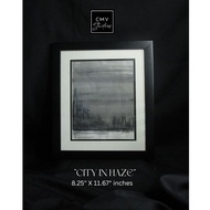 Watercolor Artwork Wall Decor WAT 79/CITY IN HAZE 8.25" X 11.67" inches