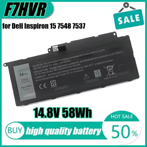 14.8V 58Wh F7HVR Laptop Battery for Dell Inspiron 15 7548 7537 17 7737 7746 062VNH G4YJM