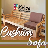 [Erica] 1 Set Sofa Cushion + Fabric Cover/ Removable Cover/ High Resilience Foam/ Kusyen Sofa/ Kusyen