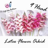 ORKID BORONG/ Pink Theme  BUNGA ORKID LATEX 3D / 9 HEAD ORCHID LATEX 3D /ARTIFICIAL BUNGA HIASAN