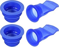 MECCANIXITY Sewer Drain Pipe Sealing Plug Silicone Hose Stopper with Blue Backflow Preventer Anti-Odor Core for Kitchen Bathroom Laundry, 2 Set