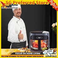 German Transparent Air Fryer 4L - 8L Home Genuine New Glass Bile Multi-function Can See Through 8PQU