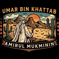 (Buy 2 Get 1 Free) Rubbing Screen Printing - Umar Bin Khattab - Ready to Iron - Complete Design Scre