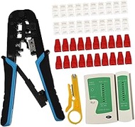 Housoutil 1 Set Network Cable Crimping Tool Ethernet Crimper Crimp Tool Crimper Tool Ethernet Crimping Tool Crimping Tool Kit Networking Tool Kit Ethernet Tool Crystal Head Iron Toolkit Rj45